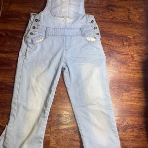 Women light blue Jean bib